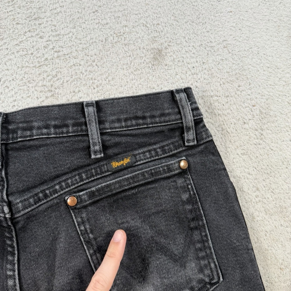 Wrangler Jeans Men 34x30 (Fit 32x30) Black Straight Leg 4020 Western Rodeo Denim - Picture 8 of 9